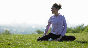 woman stretching